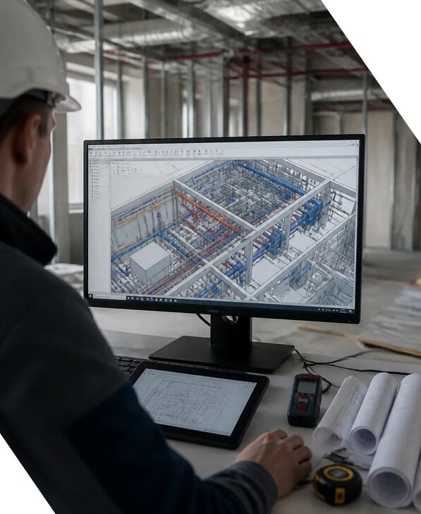 Создание BIM модели инженерных сетей для объектов в Сасове